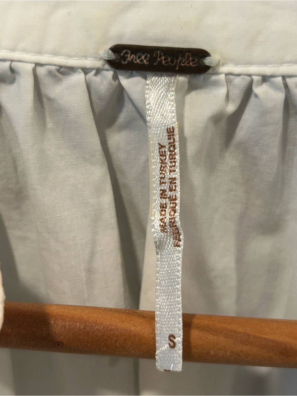 Free People White Oversized Henley Peasant Top - Picture 5 of 7